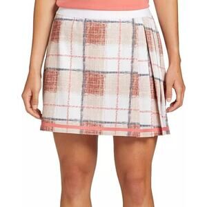 Lady Hagen Tweed Plaid Flounce Pleated Golf Skirt Skort Womens NWT Sz XXL 2XL